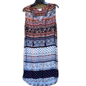 Beachlunchlounge patchwork print mini dress